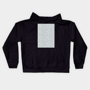 Grey and White Spot Dalmatian Pattern Kids Hoodie